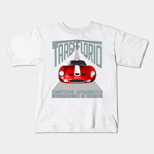 250 GTO Kids T-Shirt by retroracing